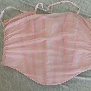 Pink Strapless Top